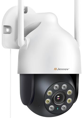 Jennov 5MP Überwachungskamera Aussen WLAN, Zusatzkamera, Automatische Verfolgung, 24/7 Aufnahme, Farb-Nachtsicht, Bewegungserkennung, nur kompatibel mit Jennov WiFi NVR, Eseecloud APP