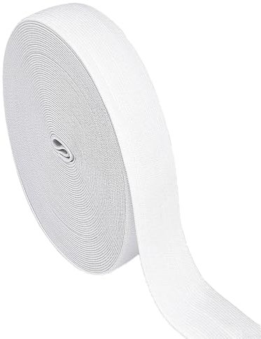 20 Meter Gummiband Weiß 20 mm Breit Gummibänder Nähen dick Hosengummi Elastische Band gummizug Gummilitze stoffband zum Nähen sewing elastic band white für DIY Handwerk, Kleidung (20 M-2 cm Weiss)