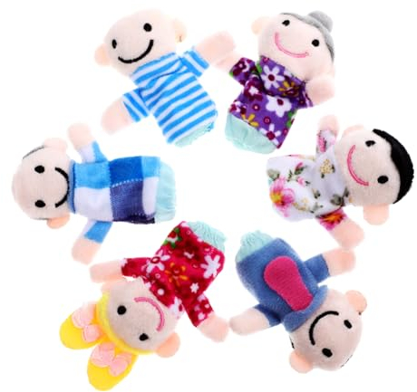 BESTonZON 6-teiliges Handpuppen-Set für Familienmitglieder Handpuppen für Jungen und Mädchen Rollenspiel-handpuppenspielzeug