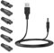 7 Pcs Shaver Cable Kit, USB Shaver Charger Cable with 6 Adapters for Electric Razors Beard Trimmers Universal, Compatible with Multiple Brands, Ideal for Travel & Home Use, Durable & Portable Design