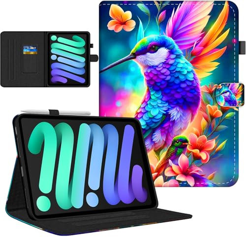 iPad Air 13 Zoll Hülle (M3/M2), iPad Pro 12.9 Hülle 6./5./4./3. Generation 2022/2021/2020/2018 mit Stifthalter, Multi-Winkel, verstellbarer Ständer, Magnetverschluss/Kartenfächer/Auto Wake Sleep,