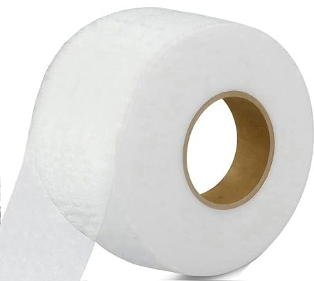 50 Meter Saumband zum Aufbügeln Weiß Bügelband 60 mm Breit Bügelsaumband Selbstklebende Nahtband zum Reparieren von Stoff, Gardinen, Hosen, Kleidung ohne nähen Iron on Hem Tape (50 M-6 cm Weiss)