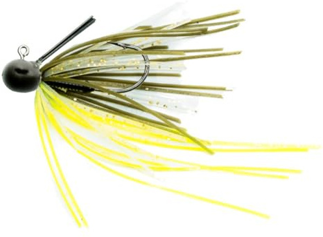 Noike Kaishin Finesse Jig - 1 Jigkopf, Rubber Jig, Skirted Jig, Jighaken, Gewicht:3.5g, Noike Farbe:Chartreuse Ayu