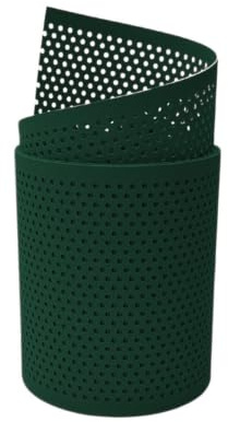 zaun|zu® Premium Sichtschutzstreifen GELOCHT | genarbte Oberfläche | 20% Lochmuster | PP für Doppelstabmatten | Sichtschutz Rolle | Polypropylen | Zaunblende | Made in Germany Grün 2,55m