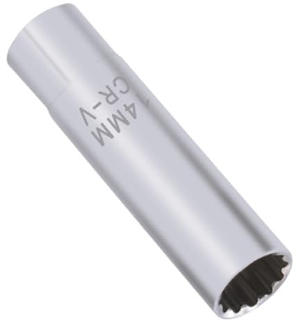 AKSIQIOL 14mm Thin-Wall Spark Plug Socket Wrench, 12-Point Design, 3/8 Drive,Auto-Retaining Spring Clips, Effortless Ignition System Maintenance