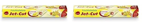 Jet-Cut Frischhaltefolie zum Schneiden, Consumer 30 cm x 44 m, transparent, Einzelpackung (Packung mit 2)