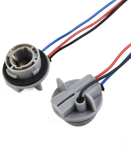 Alanmoship 2 Stück BAY15D 1157 Lampenfassung P21/5 W Adapter Bremslichtbuchse vorverdrahtete Anschlüsse für Automobil-Ersatz, hohe Hitzebeständigkeit, einfache Installation