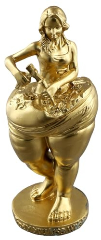 CTRLZS Statue der Göttin zum Abnehmen und Zur Gewichtsabnahme, Dekorative Figuren, Skulptur, Modell, Schlafzimmer, Yoga, Fitnessstudio, Fitnessstudio, Ornament, Gold