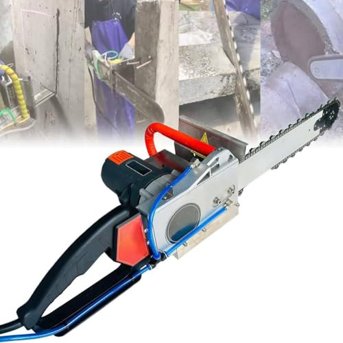 Scie à Béton électrique, Tronçonneuse à Béton 5800/6500 W, Rainureuse Murale 35 Cm/48 Cm, Avec 2 Chaînes Et 2 Guides, Pour Le Rainurage De Briques, Granit, Marbre Et Béton,5800W