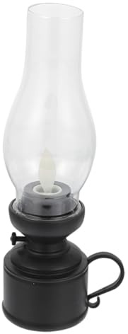 FUNOMOCYA LED Retro Kerosene Lampe Vintage Öllampe für Schlafzimmerdekoration Handgemachtes LED Nachtlicht Robustes Material Dekorative Tischlampe für Wohnaccessoires