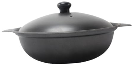 EPIGEIST Cast Iron Clay Pot Rice Pot 20cm Casserole Lid Heavy-duty Braised Chicken Suitable for Oven and Stove Cooking
