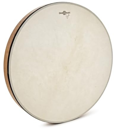 Gear4music Life Hand Drum 22 Inch, Synthetic Head | Ultra-durable vegan synthetic head, 22-inch size with rich resonance, lightweight birch frame