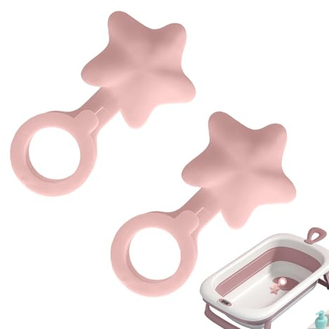Juego de 2 Tapones de Silicona para bañera, se a la mayoría de bañeras de bebé, tapón de Drenaje de bañera de 1.18 x 1.18 Pulgadas, Forma de Estrella, Tapones fijos universales de una Sola