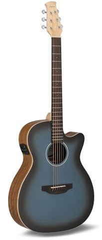 Chitarra acustica elettrica Applause - Jump OM Electro Cut - tavola in abete massiccio - fondo in ovangkol - cutaway - Dusk till Dawn opaca - AEO-69-DTD