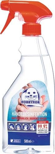 Händedesinfektion 500 ml mit Sprühkopf – Desinfektionsmittel für Hände & Haut – 99,9% hygienische Sauberkeit – Schnelltrocknend – Für Haushalt, Büro und unterwegs