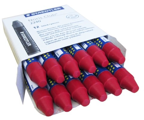 Staedtler 2240-62 Wachsmalkreide Noris Club, 12 Stück im Kartonetui, metallic violett