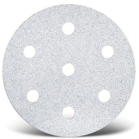 MENZER White Klett-Schleifscheiben, 90 mm, 7-Loch, f. Exzenterschleifer, Normalkorund (50 Stk.) K80