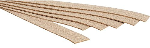 NOCH Kork-Gleisbettung, 3 mm hoch, geräuschdämmend für Spur H0, ideal für Märklin® K- und PIKO® A-Gleise