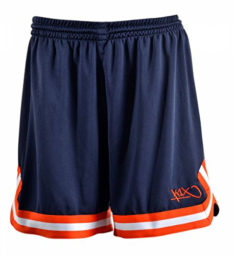 K1 x WMNS K1 x Hartholz Ladies Double X Shorts, Bleu marine et blanc