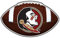 Craftique NCAA Florida State Seminolen Premium Vinyl Aufkleber, Seminole Head Football DEC (4,6), 6