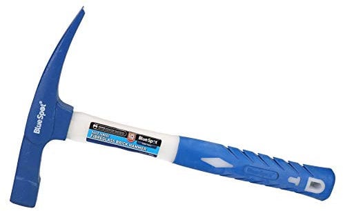 24oz Brick Layers Building Hammer Chisel Masonry Chipping with Fibreglass Shaft