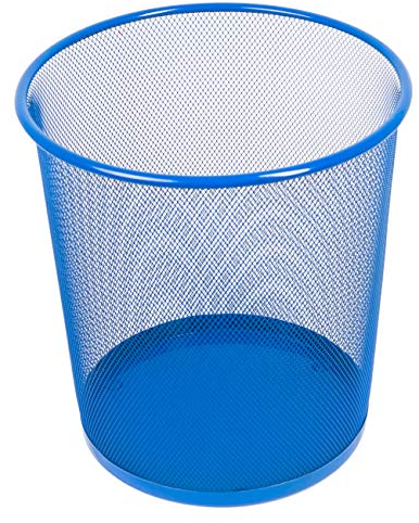 Leviatan Papelera de Malla de Alambre | Papelera de Oficina Papelera | Perfecto para el Hogar, la Oficina o la Escuela | 266 x 218 x 280 mm, 12 l | Azul Marino