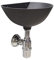 FONDERIA BONGIOVANNI Baignoire murale 600 évier fontaine gris fonte avec siphon en laiton chromé pour maison jardin