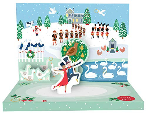 Music Box Card The 12 Days of Christmas Novelty Dancing Musical Christmas Card MUS-30-CD