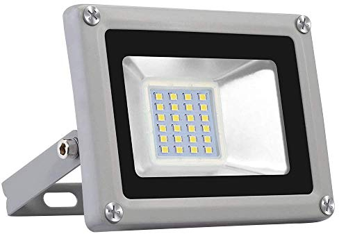 Bikuer 20W Kaltes Weiß LED Strahler, LED Scheiwerfer Superhell 2000LM Strahler Außen 6500K Kaltweiß Fluter IP65 Wasserdicht Flutlicht Außenstrahler für Sportplatz Garage Garten Hinterhof