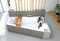 ECOLAM® Badewanne Intima Duo Eckwanne für Zwei 180x125 cm RECHTS + Ablage Bambus + 2x Kopfstütze Ab- und Überlauf Automatik Füße Silikon - PERFEKT FÜR ZWEI PERSONEN