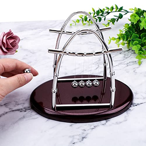 Atyhao Newtons Cradle Balance Balls Toy Physics Pendulum Science Desk Office Classic Toy Teaching Tools Gift Toy Desk Decoration