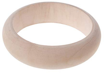 VVXXMO Damen Herren Holz-Armreif, einfarbig, naturbelassen, unlackiertes Armband, DIY-Holzkunst-Schmuck Gr. One size, 4