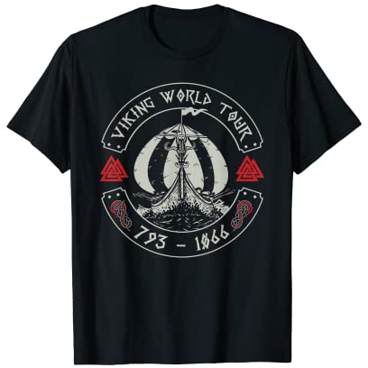 Retro Wikinger Mythologie -Wikinger Tour Viking World Tour T-Shirt