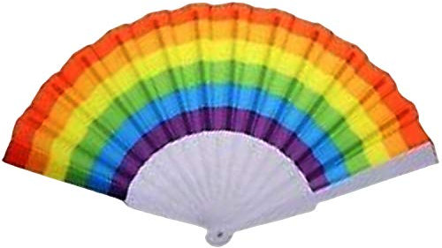 Lizzy Pride Rainbow Folding Fan | Rainbow Folding Hand Fans | LGBT Pride Party Supplies | Rainbow Party Decoration Gay Pride Event Pround Prade Party Supplies