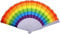 Lizzy Pride Rainbow Folding Fan | Rainbow Folding Hand Fans | LGBT Pride Party Supplies | Rainbow Party Decoration Gay Pride Event Pround Prade Party Supplies