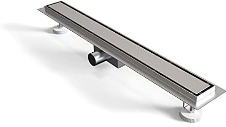 Huiyang Caniveau de Douche en Acier Inox Italienne Siphon Sol d'évacuation à Carreler pour Salle de Bain 70 cm