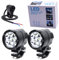 Biqing 2 x LED luci aggiuntive, 6 x 10 W rotonde LED fari anteriori per moto, super luminosi, faretto LED per moto, con interruttore moto, impermeabile