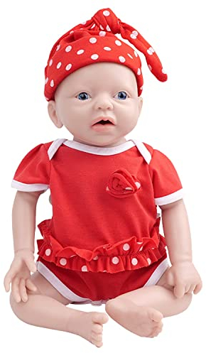 IVITA Ganzkörper Silikon Reborn Babypuppe Neugeborenes Babypuppe weiche handgemachte Blaue Augen Babypuppe Mädchen