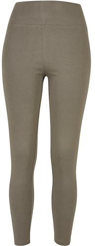 Urban Classics Damen Ladies High Waist Jersey Leggings Olive, S