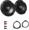 JVC CS-J620X Auto Lautsprecher 16,5 cm mit Einbauset passend für Opel Corsa B 1993-2008 Türen vorne 600 W 165mm 2 Wege Koax