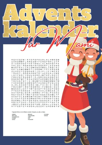 Adventskalender für Mami: Wortsuchrätsel Weihnachtskalender 2022 für die beste Mama der Welt