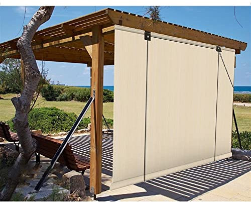 XXIOJUN Roll Up Shade - Rollo - Sichtschutz Sonnenschutz Für Veranda Pergola Patio - Outdoor Sonnenschutz ( Farbe : Wheat Color , Größe : 3' Wx8.3' H )