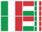 Samunshi® Aufkleber Set Italien Autoaufkleber 10 Flaggen Set 10cm Set Italien