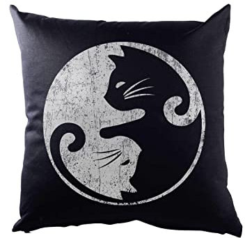 Urban Backwoods Cats Yin & Yang Kissen Dekokissen