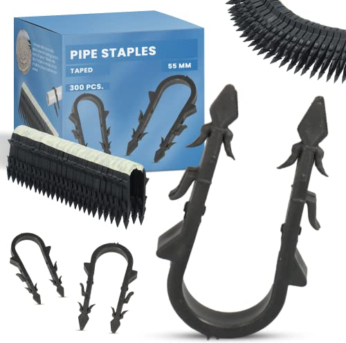 300x Tackernadeln Rohrhalter Fußbodenheizung 55mm Tackerklammern Geklebt Nadeln Klammer Für Isolierung Klammerpistole Rohrtackerklammern Taker-Clipsatz Rohrklammern Ankerclips Heftklammern