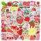 50Pcs Strawberry Stickers for Kids Teens Boys Girls Gift,Strawberry Stickers Pack for Laptop,Skateboard Luggage Car Bike Cup Computer Water Bottle Decor,Aesthetic Vinyl Waterproof Sticker Decal