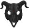 Black Goat Head Skull Mask Ram Horns Animal Skull Costume Mask Horror Demon Evil Mask Cosplay Halloween Mardi Gras Full Face Mask Creepy Party Decoration Prop