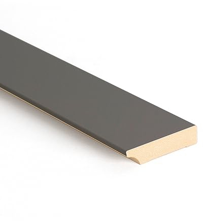 Bildershop-24 Fußleiste/Sockelleiste für Wandpaneele Dekowa in Dunkelgrau 230 x 8 x 1,8 cm