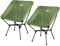 Sportneer Campingstuhl Camping Stuhl Faltbar 150 kg Campingstühle Klappbar Erweitern und Erhöhen Klappstuhl Angelstuhl für Angeln, Strand, Wandern, Rasen, Picknick, Reisen, Grün, 2 Pack