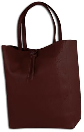 Toscanto Damen Shopper Schultertasche Leder Tasche rot Bordeaux OTT112SD Leder Schultertasche